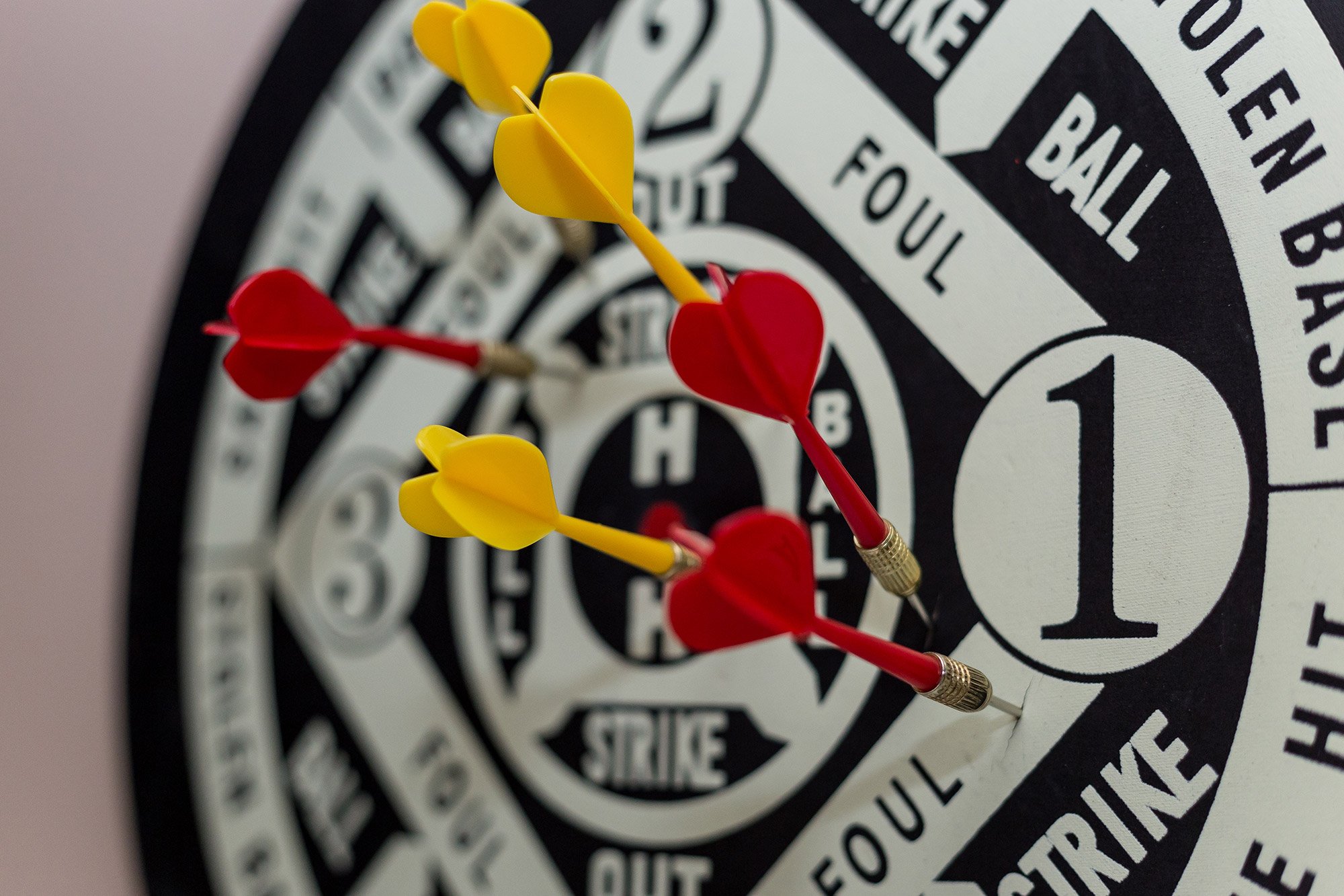 Canva - Dart Board With Darts