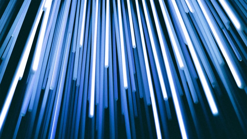 Lights streaming from above to represent big data in risk management