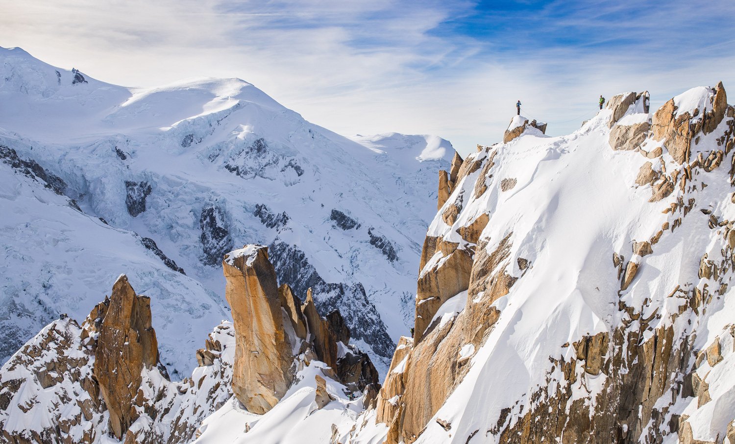 Mountain climbers on top of a snowy mountain | Protecht Risk Management Team Leadership